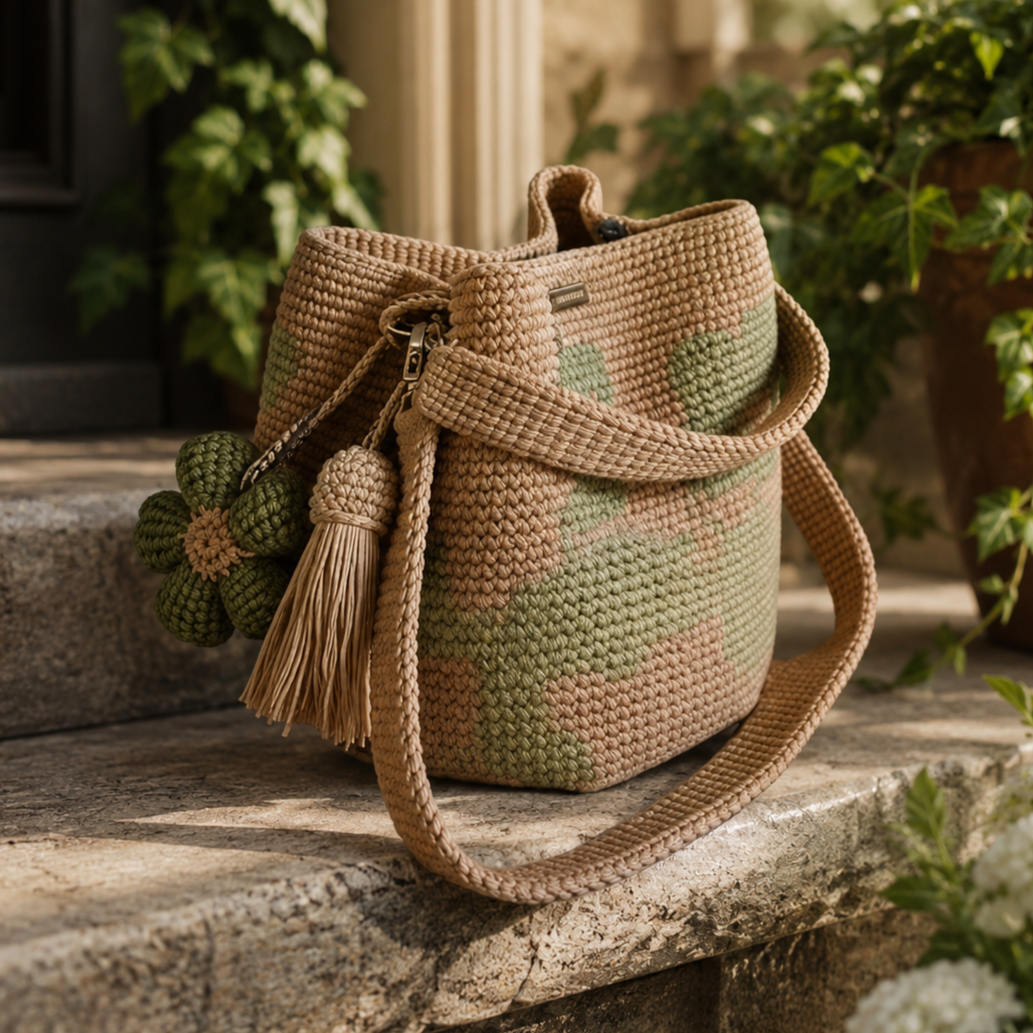 Handmade Crochet Flower Bag